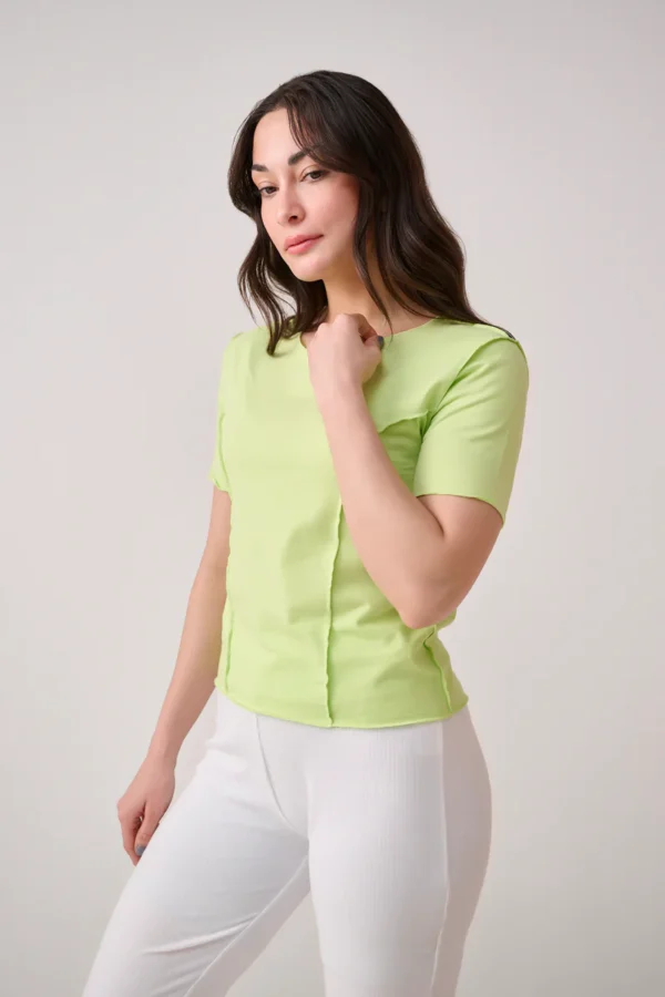 Over lock top – Lime Green